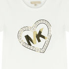 Girls Ivory Logo T-Shirt, 1, hi-res